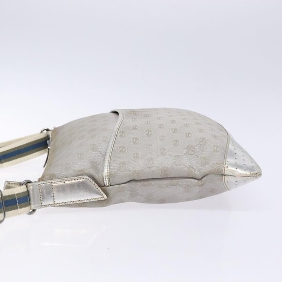 GUCCI GG Canvas Sherry Line Shoulder Bag Silver - Picture 5 of 16